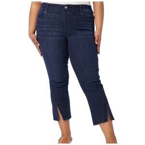 Liverpool Gia Glider Crop Cut Raw Hem Jeans Size 14/32